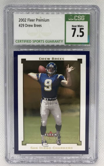 2002 Fleer Premium #29 Drew Brees CSG 7.5