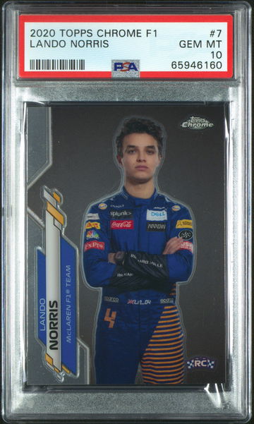 2020 Topps Chrome F1 Lando Norris #7 PSA 10