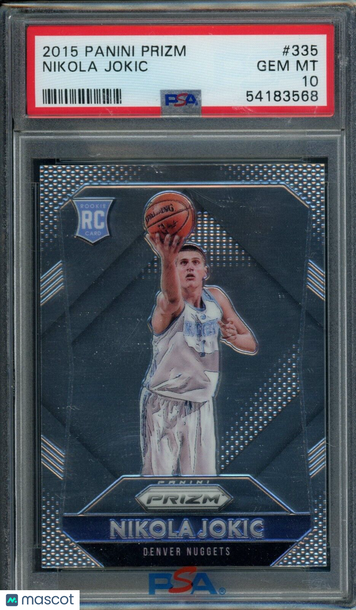 2015-16 Panini Prizm Nikola Jokic PSA 10 #335 Rookie RC