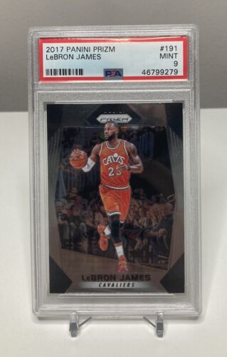 2017-18 Panini Prizm Basketball LEBRON JAMES #191 PSA 9 MINT Cavaliers