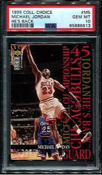 1995 Upper Deck UD Collector's Choice He's Back M5 Michael Jordan Chicago Bulls PSA 10 Gem Mint