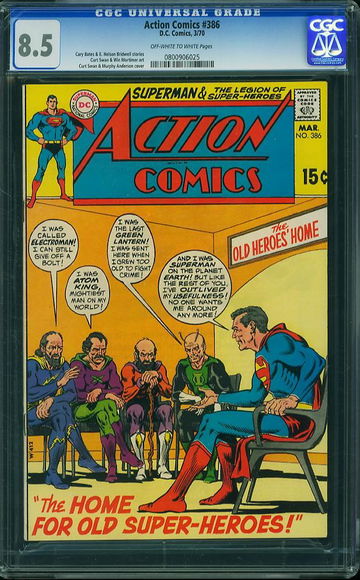 ACTION COMICS #386, CGC 8.5 VF+