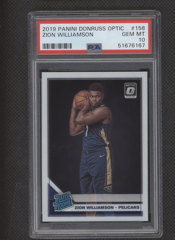 2019 DONRUSS OPTIC ZION WILLIAMSON PSA 10