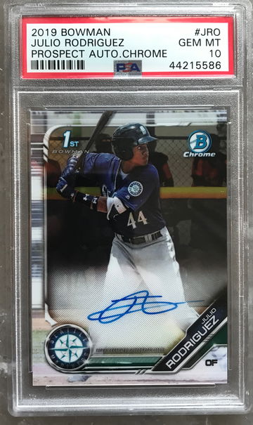 Julio Rodriguez 1st Bowman Auto PSA 10