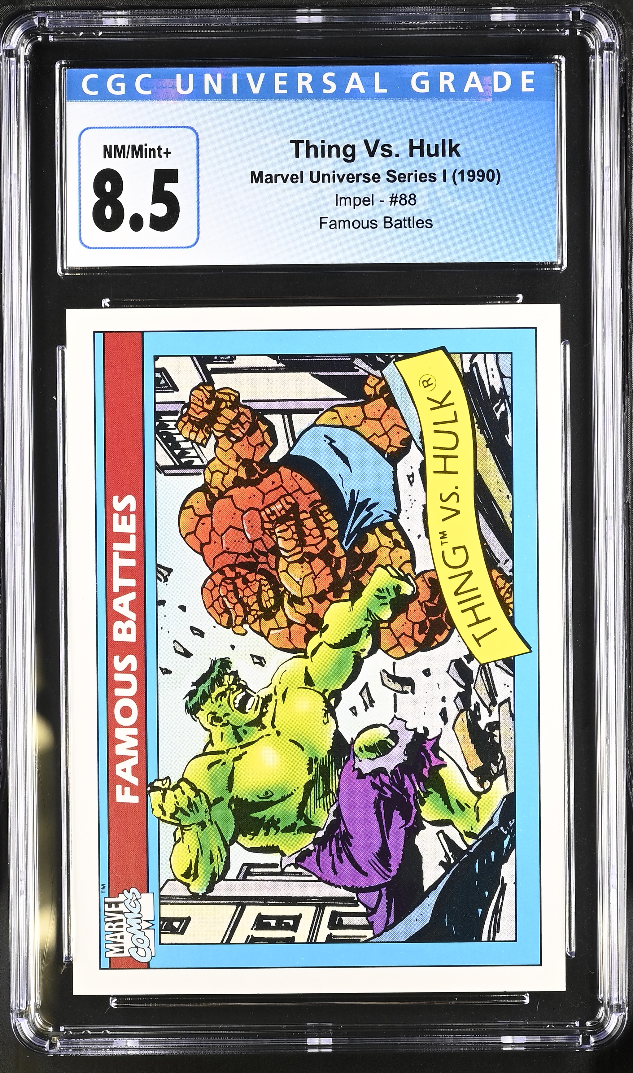 1990 Marvel Universe Series I Thing VS. Hulk Famous Battles #88 CGC 8.5
