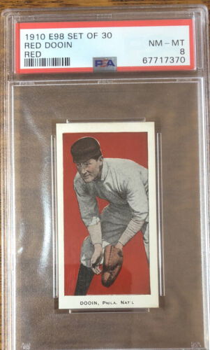 1910 E98 Set of 30 Red Dooin PSA 8 Nr Mt-Mint Philadelphia National