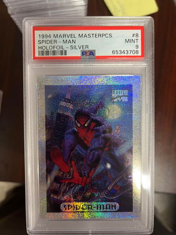 1994 Marvel Masterpieces Spider-Man Holofoil Silver PSA 9