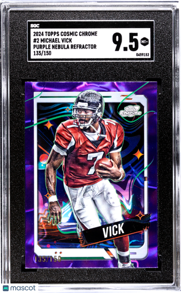 2024 Topps Cosmic Chrome Michael Vick #2 Purple Nebula Refractor SGC 9.5