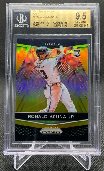 2018 Panini Prizm Ronald Acuna Jr. Gold Refractor /10