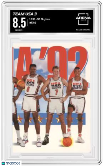 1992 1991-92 Skybox Patrick Ewing Larry Bird Scottie Pippen #546 USA 3 Arena Club 8.5