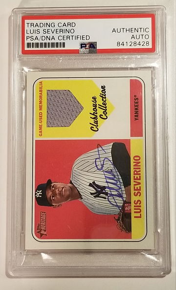Luis Severino 2018 Topps New York Yankees Signed Autographed Game Used Jersey