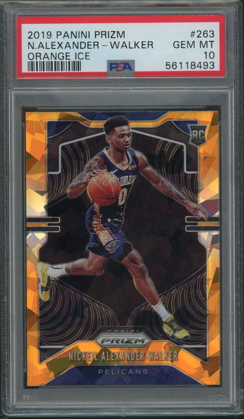 2019 Prizm Orange Ice Nickeil Alexander-Walker PSA 10 