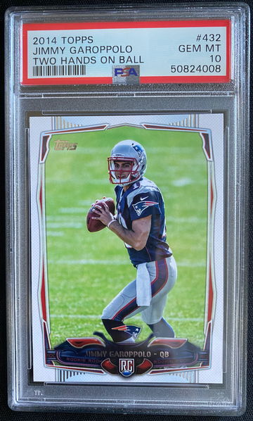 2014 Topps Jimmy Garoppolo Two Hands On Ball #432 PSA 10 GemMint!