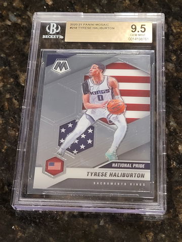 2020-21 Tyrese Haliburton Mosaic National Pride #258 BGS 9.5