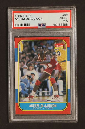 1986 Fleer Hakeem Olajuwon #82 PSA 7.5