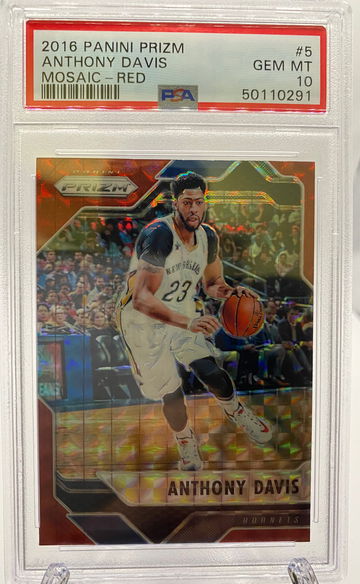 2016 Panini Prizm Anthony Davis Mosaic RED PSA 10 GEM MINT
