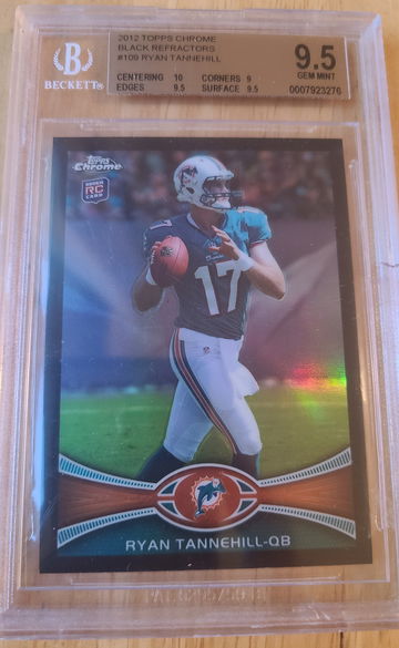 2012 Topps Chrome Ryan Tannehill Black Refractor/299