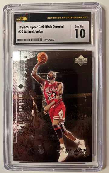 Michael Jordan 1998 UD Black Diamond #22 CSG 10
