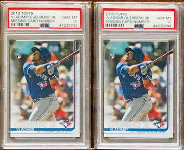(2) 2019 Topps Series 2 Vladimir Guerrero Jr Missing # PSA 10
