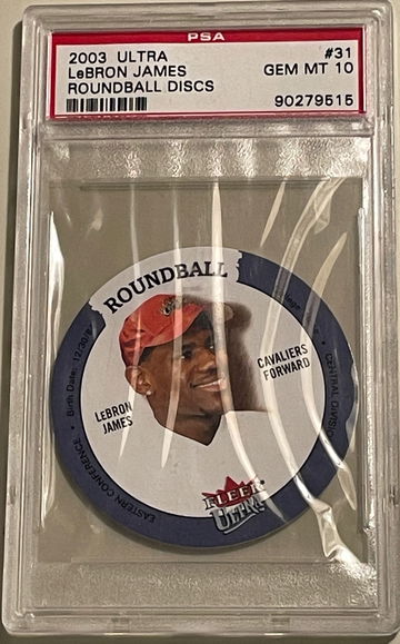 2003-04 Fleer Ultra Roundball Disc LEBRON JAMES Rookie RC! PSA 10 