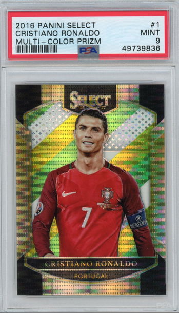 2016 panini select cristiano ronaldo multicolor prizm