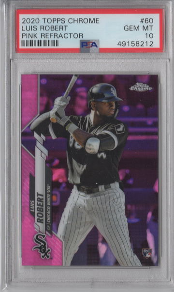 2020 Topps Chrome Luis Robert Pink Refractor PSA 10