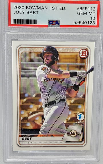 2020 Bowman 1st Edition #BFE-112 Joey Bart PSA 10 