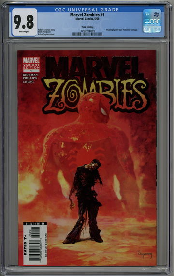 Marvel Zombies #1 3rd printing (2006) CGC 9.8 Amazing Spider-Man 50 homage "Spider-Man No More"