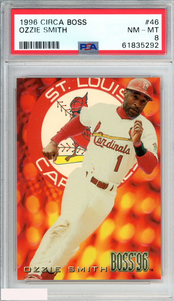 1996 CIRCA BOSS OZZIE SMITH #46 ST LOUIS CARDINALS HOF PSA 8 NM-MT