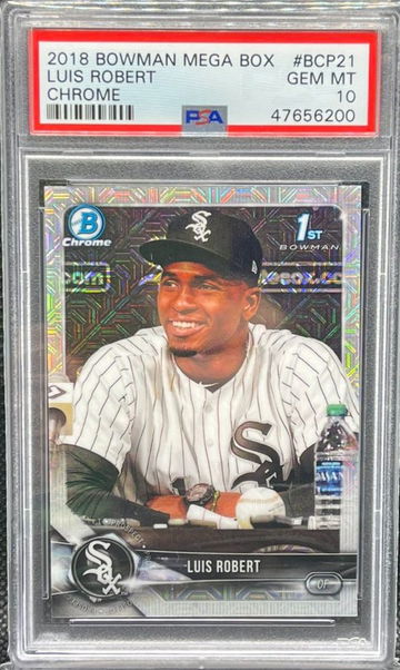 2018 Bowman Mega Box Luis Robert 1st Bowman Mojo PSA 10