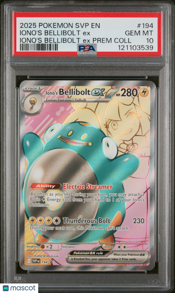 SV Black Star Promo Iono's Bellibolt EX PSA 10 #194