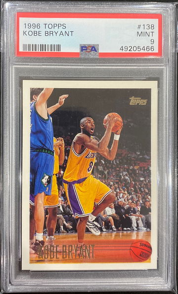 1996 Topps Kobe Bryant PSA 9 Mint Rookie Card RC