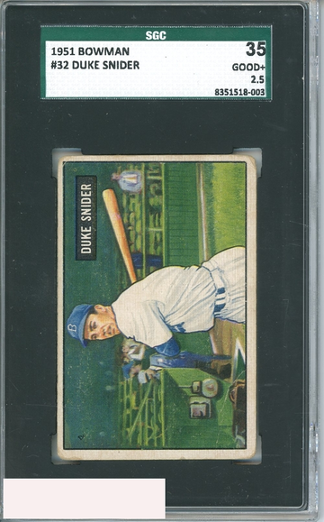 1951 BOWMAN DUKE SNIDER #32 SGC 2.5