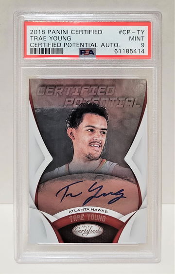 2018-19 Panini Certified Potential Trae Young RC #CP-TY - PSA 9 MINT AUTO Rookie