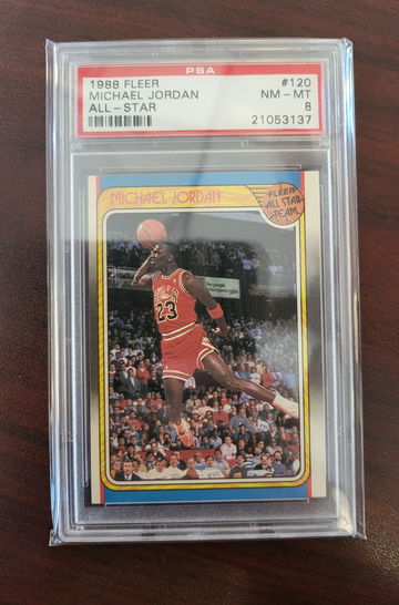 1988 Fleer Michael Jordan All-Star PSA 8