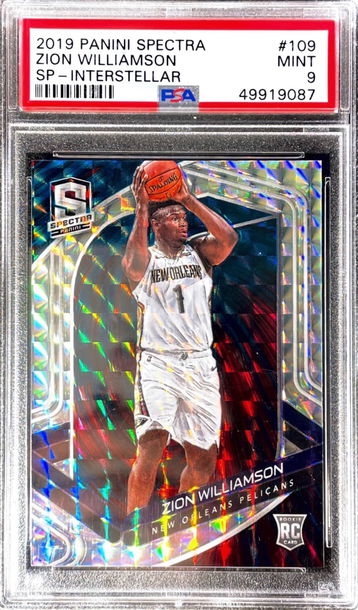 Zion Williamson Spectra SP /49 Interstellar PSA 9