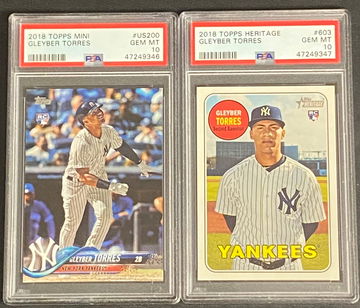 2018 Gleyber Torres PSA 10 RC LOT Heritage & Update Base (Mislabeled)