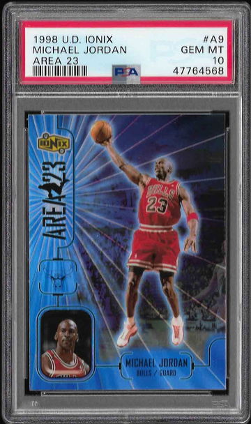 1998 U.D. Ionix Michael Jordan Area 23 #A9 PSA 10