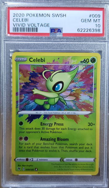 2020 Pokemon Celebi Vivid Voltage 009 PSA 10 Gem-Mint