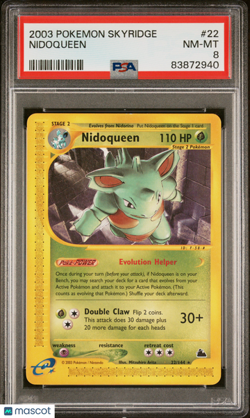 2003 Pokemon Skyridge Nidoqueen PSA 8 #22