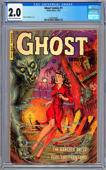 GHOST COMICS #1 CGC 2.0 *PRE-CODE GOLDEN AGE HORROR* WHITMAN FICTION HOUSE 1951