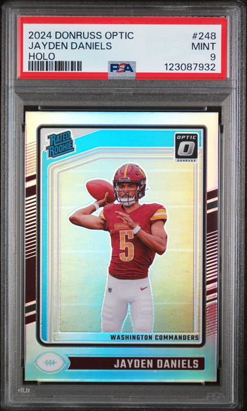 2024 Donruss Optic Rated Rookie Holo Jayden Daniels #248 PSA 9