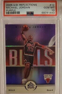 2005 Upper Deck UD Reflections Purple 12 Michael Jordan Chicago Bulls PSA 10 Gem Mint