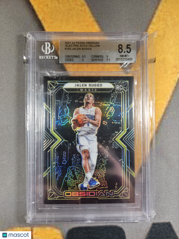2021-22 Panini Obsidian Electric Etch Yellow Jalen Suggs #155 BGS 8.5