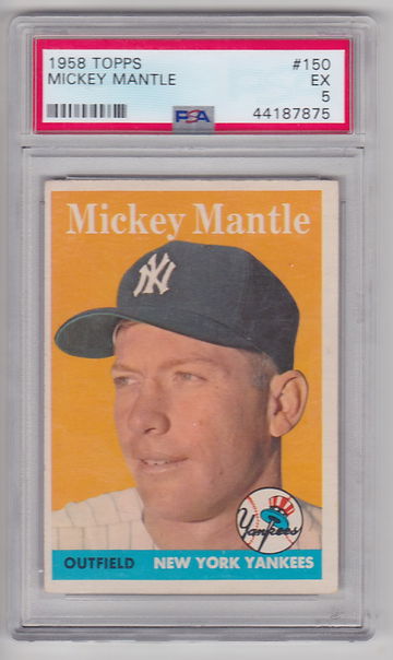 1958 Mickey Mantle #150 PSA 5 Yankee Legend 