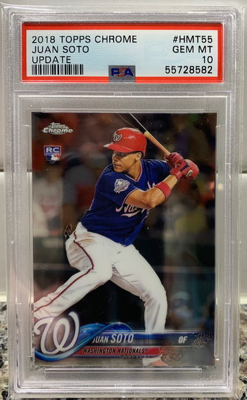 2018 Topps Chrome Update Juan Soto HMT55 PSA 10