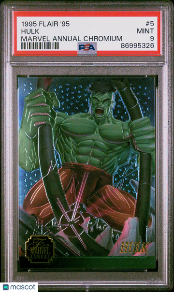1995 Flair '95 Marvel Annual Chromium Hulk #5 PSA 9