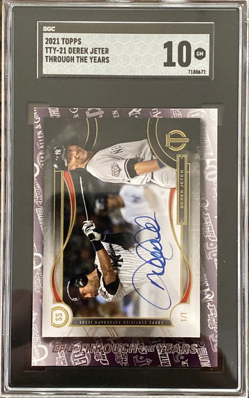 2021 TOPPS DEREK JETER THROUGH THE YEARS TTY-21 SGC 10