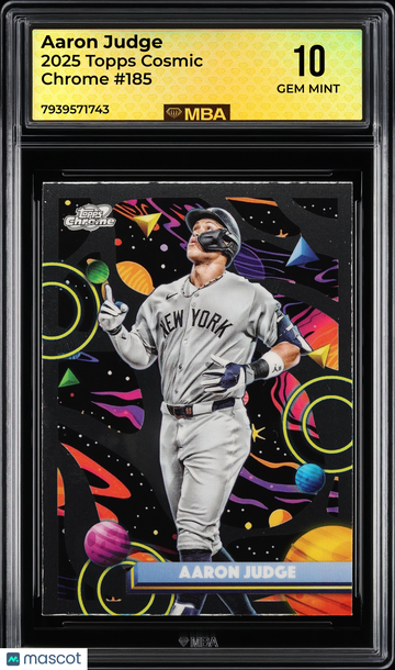 2025 Topps Cosmic Chrome Aaron Judge #185 MBA 10