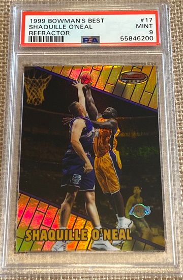 BOWMAN’S BEST SHAQUILLE O’NEAL REFRACTOR PSA 9